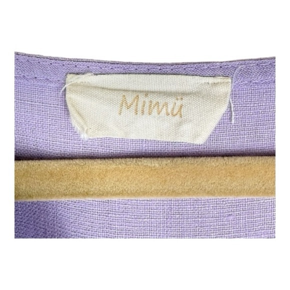 Mimü Madrid | 100% Linen Lavender Tiered Dress | Size Small - Picture 4 of 5